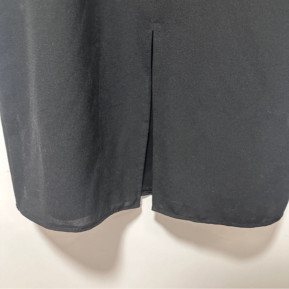 Vintage 90s Black Sleeveless Glitter Accent Dress Womens Sz Large Formal Wedding - Picture 13 of 15